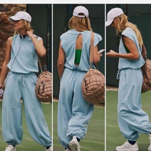 Free People - Throw and Go Onsie - Small - NWOT - Powder Blue - Picture 5 of 8